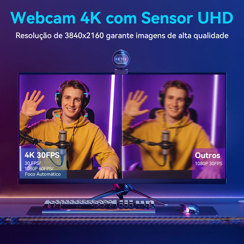 Webcam 4k 1080P 60FPS Camera EMEET S600